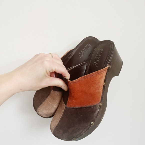 Franco Sarto Womans Patchwork Clogs ~ Size 7.5 - Picture 5 of 6